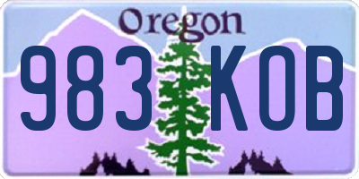 OR license plate 983KOB