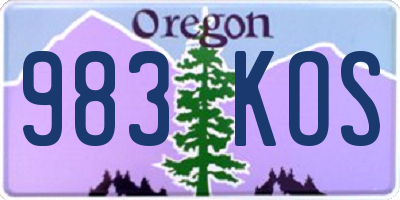 OR license plate 983KOS