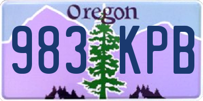 OR license plate 983KPB