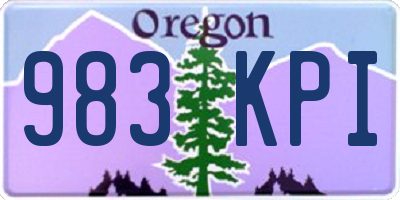 OR license plate 983KPI