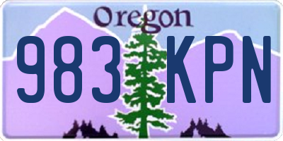 OR license plate 983KPN