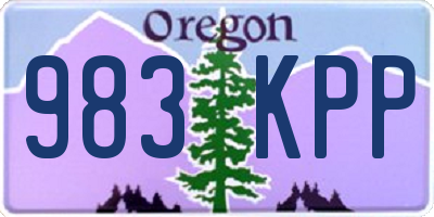 OR license plate 983KPP