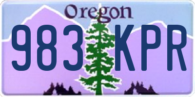 OR license plate 983KPR