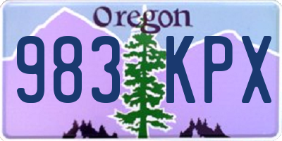 OR license plate 983KPX