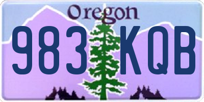 OR license plate 983KQB