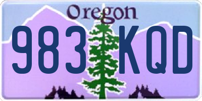 OR license plate 983KQD