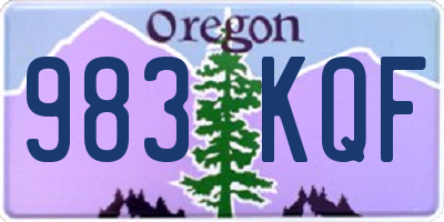 OR license plate 983KQF