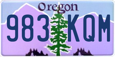 OR license plate 983KQM