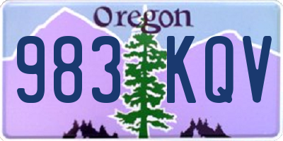 OR license plate 983KQV