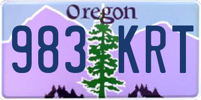 OR license plate 983KRT