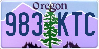 OR license plate 983KTC