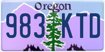 OR license plate 983KTD