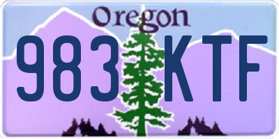 OR license plate 983KTF