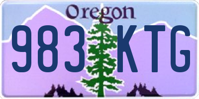 OR license plate 983KTG