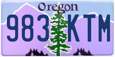 OR license plate 983KTM
