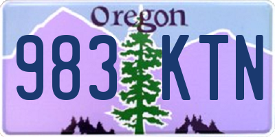 OR license plate 983KTN