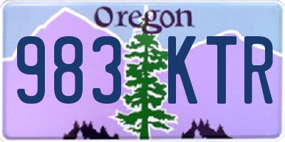 OR license plate 983KTR