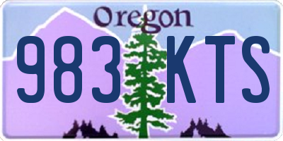 OR license plate 983KTS