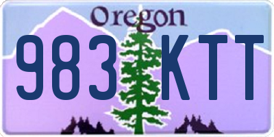 OR license plate 983KTT
