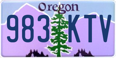 OR license plate 983KTV