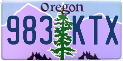 OR license plate 983KTX