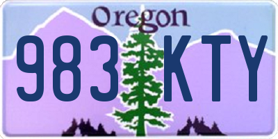 OR license plate 983KTY