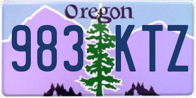 OR license plate 983KTZ