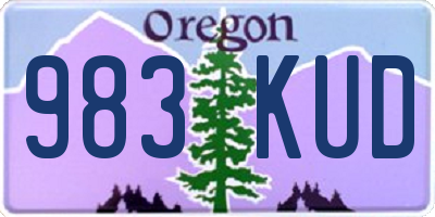 OR license plate 983KUD