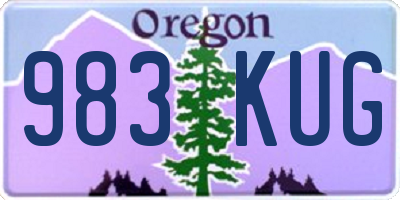 OR license plate 983KUG