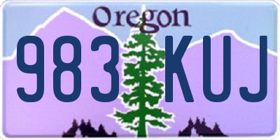 OR license plate 983KUJ