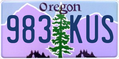 OR license plate 983KUS