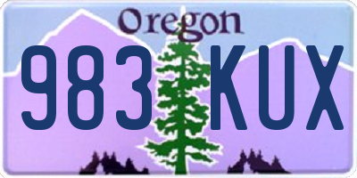 OR license plate 983KUX