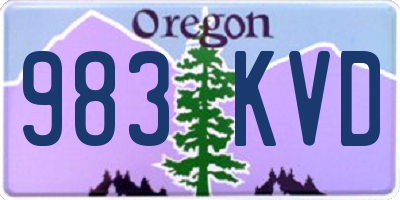 OR license plate 983KVD