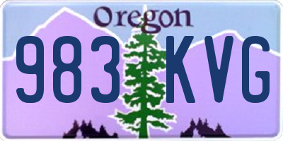OR license plate 983KVG