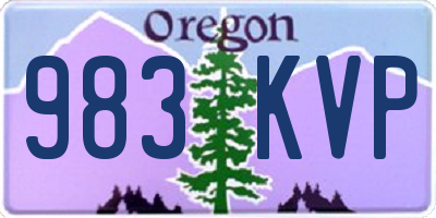 OR license plate 983KVP
