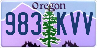 OR license plate 983KVV