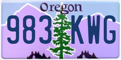 OR license plate 983KWG