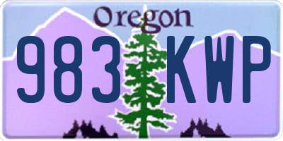 OR license plate 983KWP