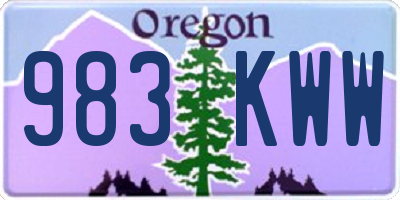 OR license plate 983KWW