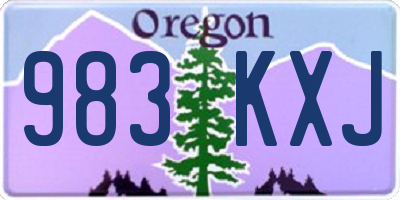 OR license plate 983KXJ
