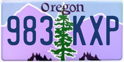 OR license plate 983KXP