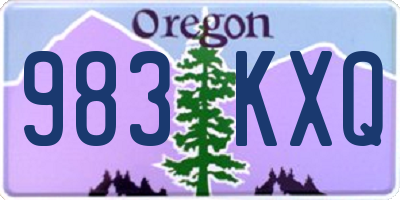 OR license plate 983KXQ