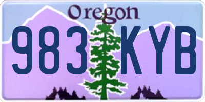 OR license plate 983KYB