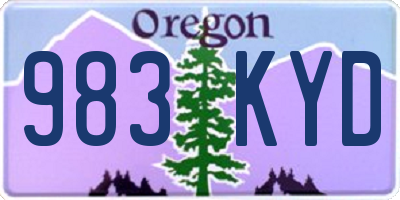 OR license plate 983KYD