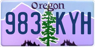 OR license plate 983KYH