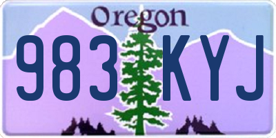 OR license plate 983KYJ