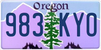 OR license plate 983KYO