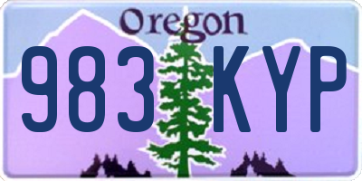 OR license plate 983KYP