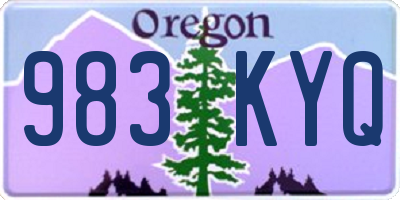 OR license plate 983KYQ