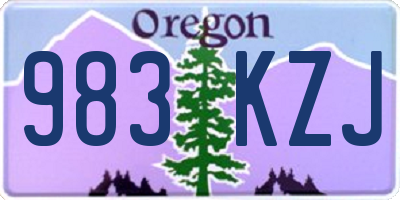OR license plate 983KZJ